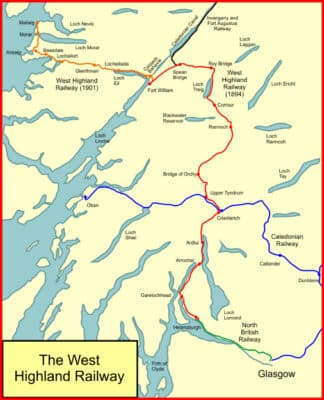 carte train West Highland